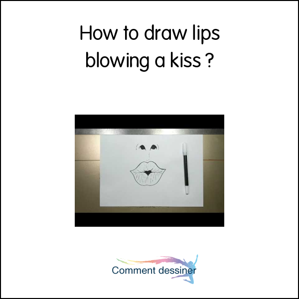 How to draw lips blowing a kiss